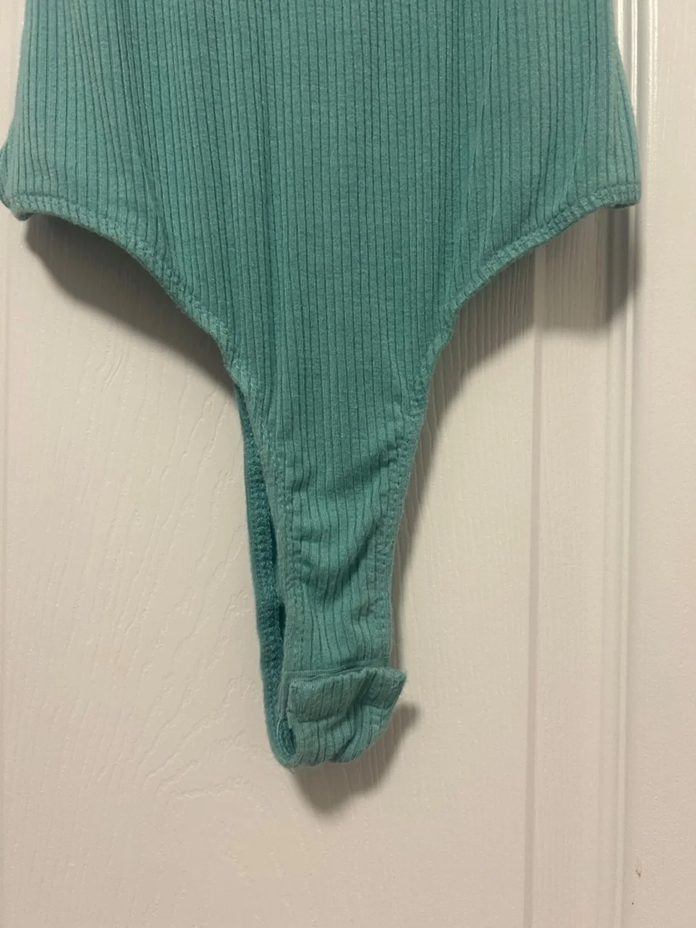 Mint Ribbed Tank Bodysuit - Picture 3 of 6
